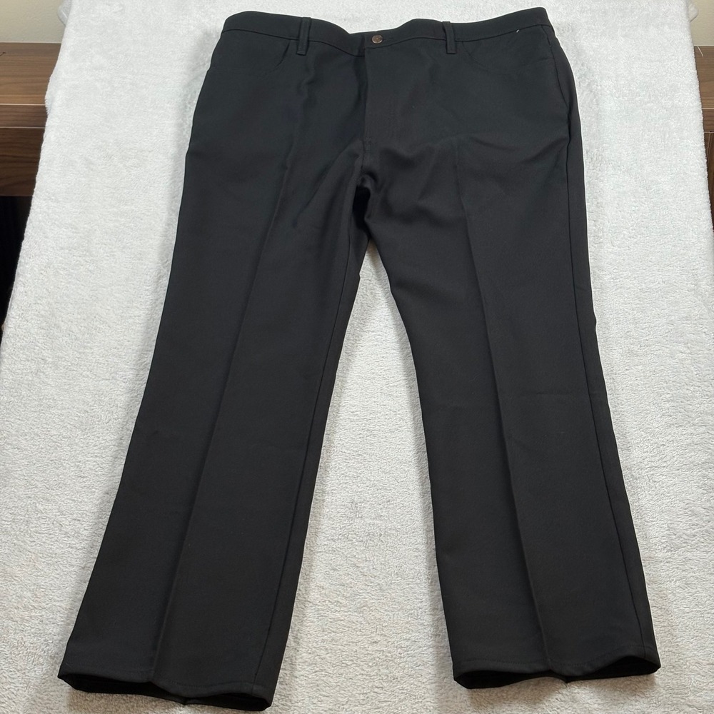 VTG. Y2K Levis 517 Boot Cut Mens Black Sta-Prest Style Polyester Pants W44 L32
